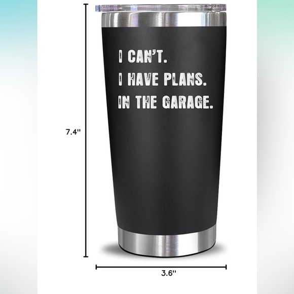 Guy Gifts Insulated Tumbler 20 oz “I can’t” - Picture 3 of 6
